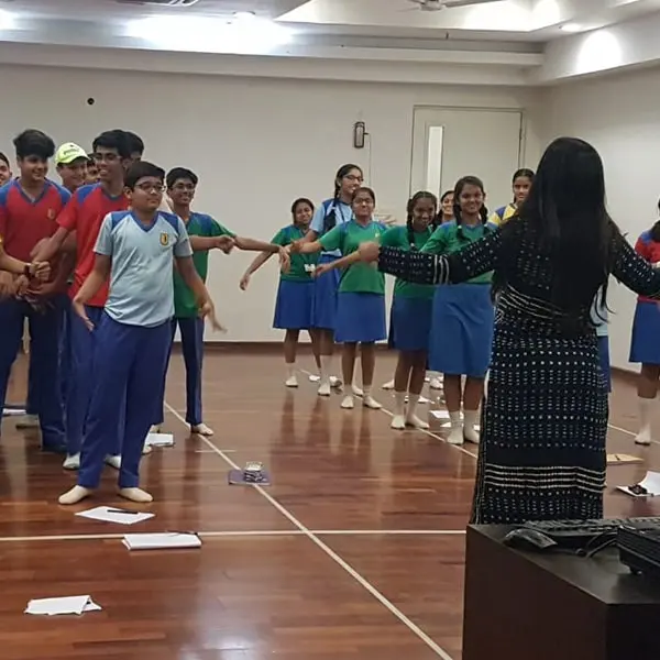 Students in a circle activity